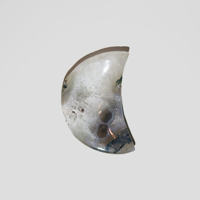 Moss Agate Moon Bowl A
