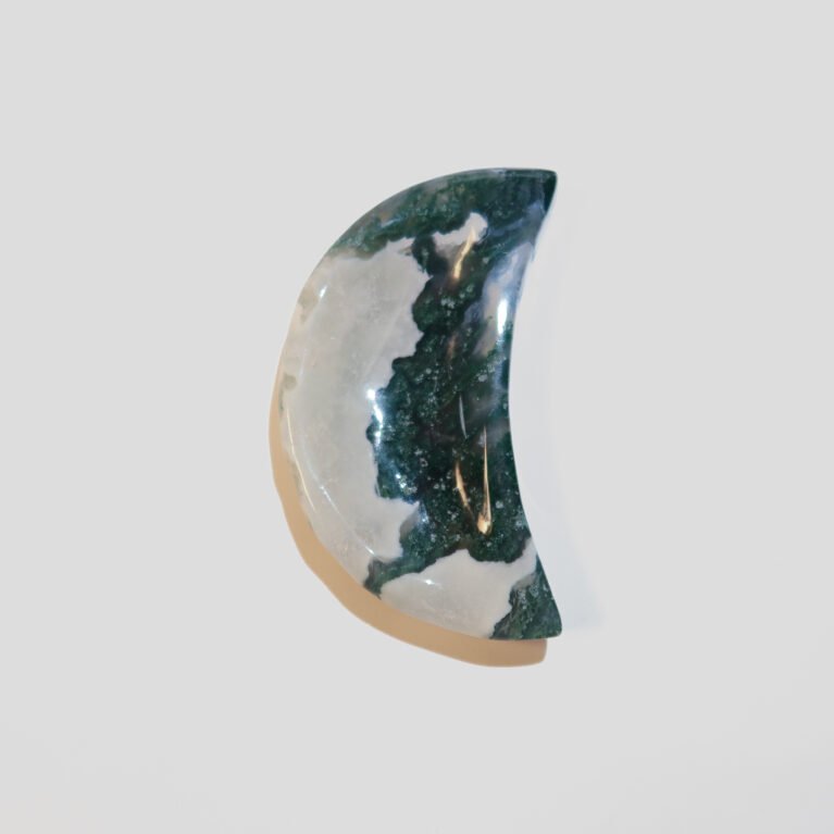 Moss agate bowl b