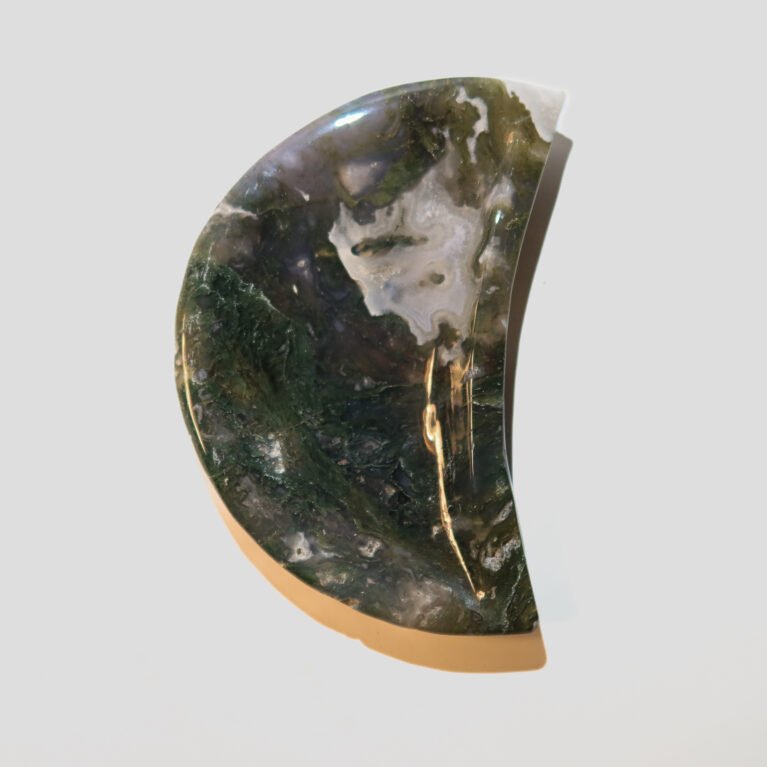 Moss Agate Moon Bowl (G)