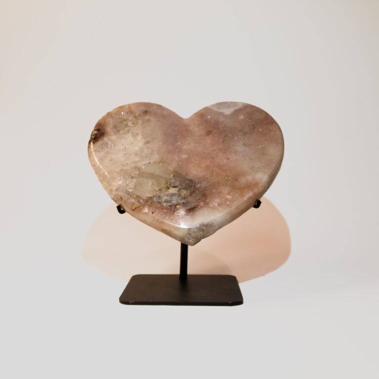pink amethyst heart