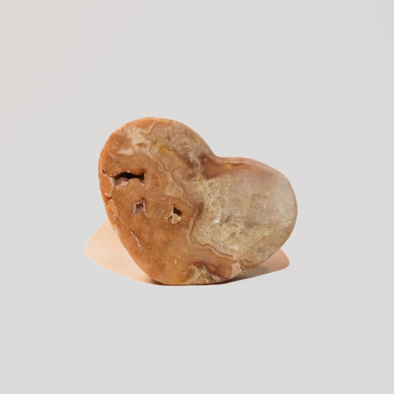 pink amethyst heart