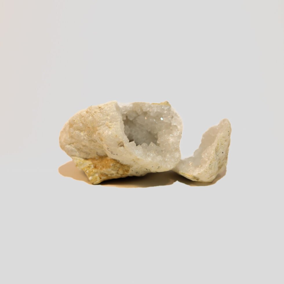 white quartz geode
