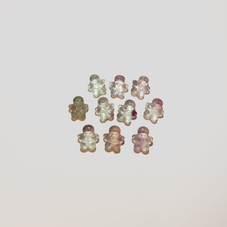 Mini Fluorite Gingerbread Man Carving