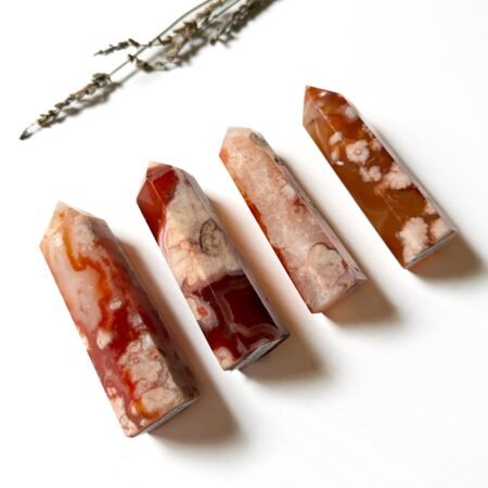 Flower Agate x Carnelian Tower