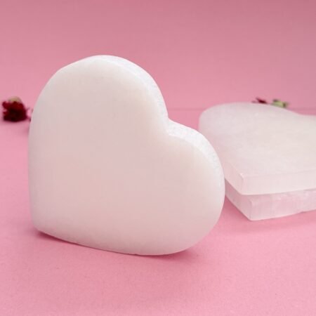 Selenite Heart Charging Plate