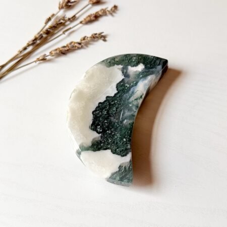 Moss Agate Moon Bowl (B)