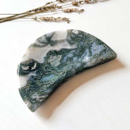 Moss Agate Moon Bowl (F)