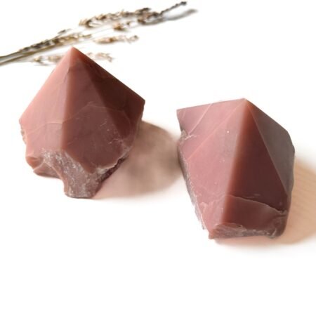 Half Polished Pink Opal point
