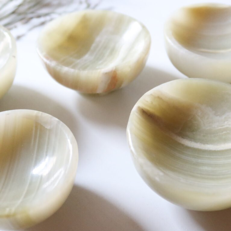 green onyx bowls