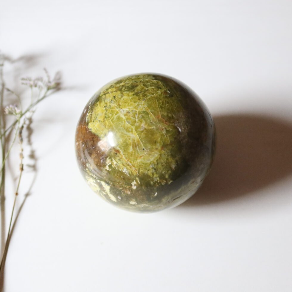 Green opal sphere