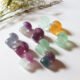 Fluorite mushroom carving