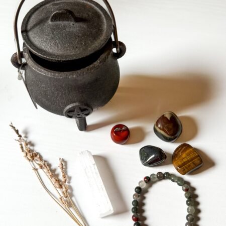 Cast Iron Cauldron Crystal Bundle