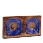 Enameled Double Trinket Tray - Sun & Moon