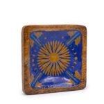 Big Enameled Square Trinket Tray - The Sun